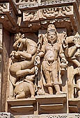 Khajuraho - Jain complex, Parsvanatha temple, Agni One of the dikpalas or directional guardian